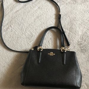 Black Leather Coach purse